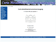 Tablet Screenshot of curia-brass.com